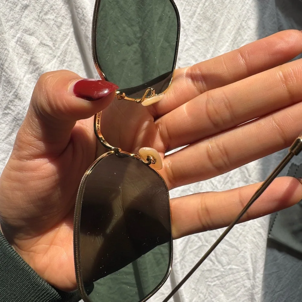 Ray-Ban Hexagonal Gold Sunglasses - Picture 5 of 7